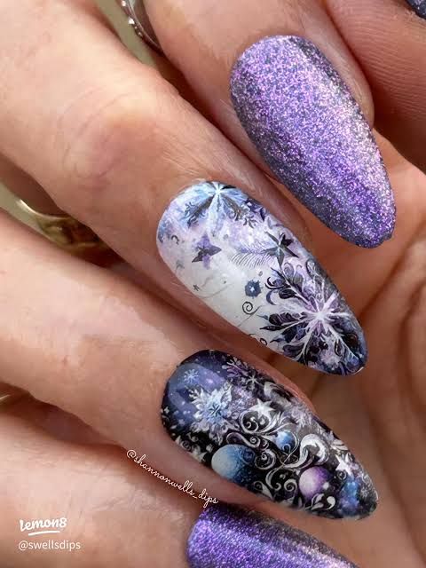Winter Festive Visual Idea — Winter Purple Nails 2027