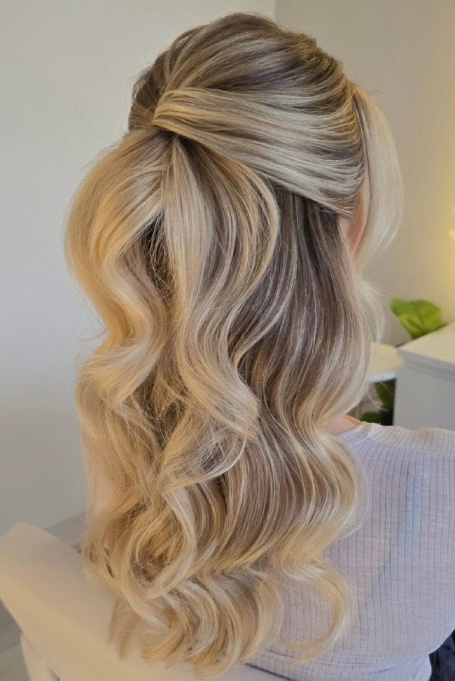 Ash Blonde Twisted Half-Up Ash Blonde Twisted Half-Up — Bridal Hair Down 2027