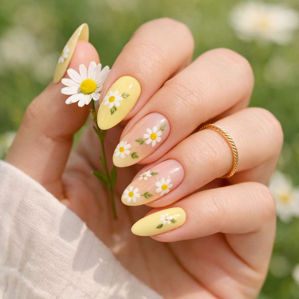 Spring Wedding Visual Idea — Floral Wedding Nails 2027
