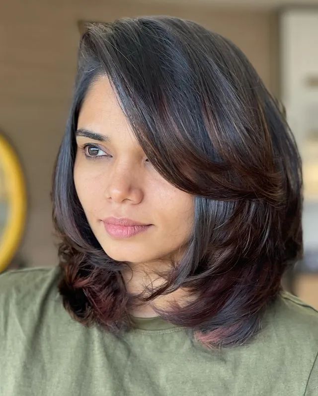 Layered Bob With Auburn Highlights Layered Bob With Auburn Highlights — Hairstyles 2027 for Square Faces