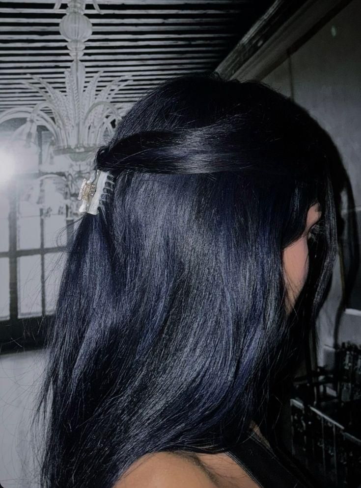 Deep Blue Black Visual Idea Deep Blue Black Visual Idea — Goth Hair Color 2027