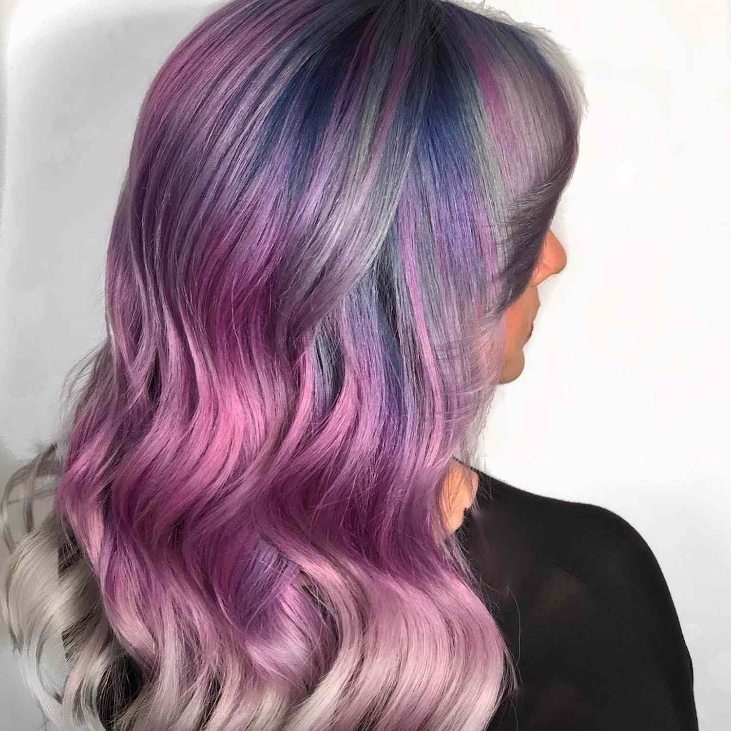 Multi-Tonal Purple, Blue, Pink, and Grey Blend Multi-Tonal Purple, Blue, Pink, and Grey Blend — Blonde 2027 with Purple Hair