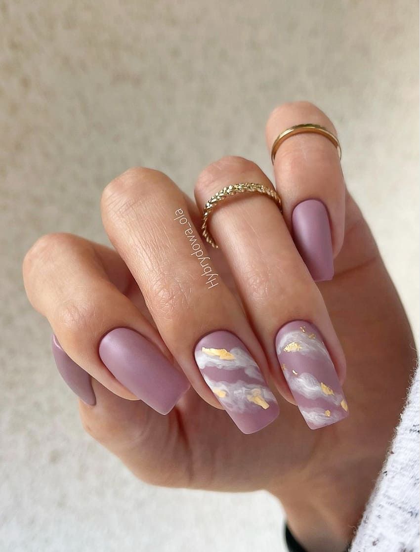 Matte Dusty Mauve Cloud Square Nails Matte Dusty Mauve Cloud Square Nails — Mauve Nails 2027