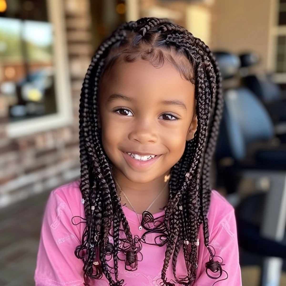 Longer Braids with Delicate Beads — Knotless Braids 2027 for Little Girls