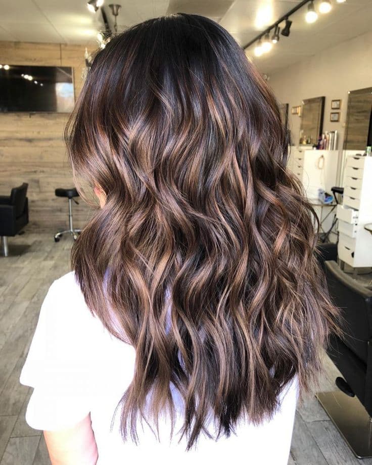 Dark Brown with Ash Blonde Lowlights — Lowlights 2027
