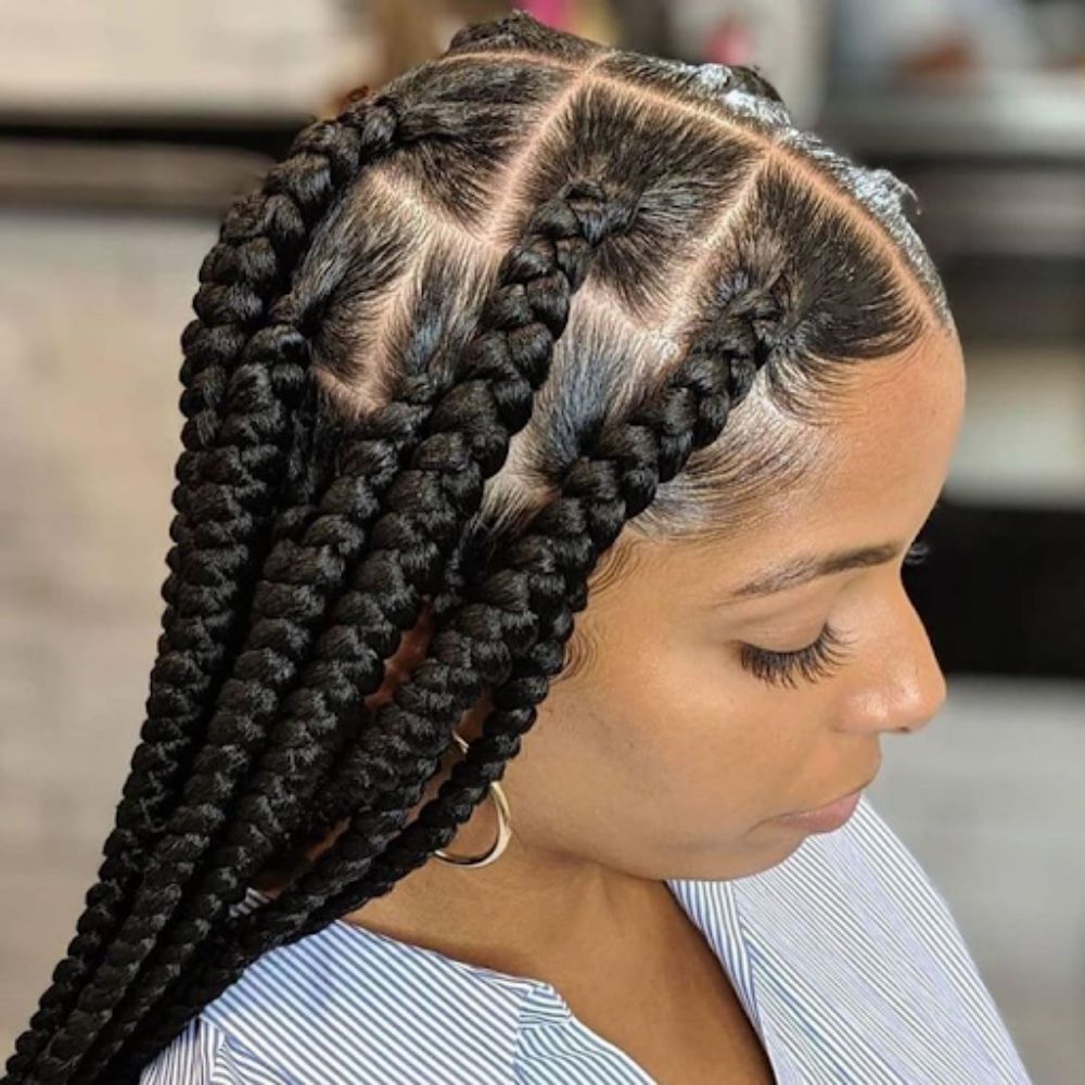 Thick Uniform Jumbo Braids Visual Idea Thick Uniform Jumbo Braids Visual Idea — Jumbo Cornrows 2027