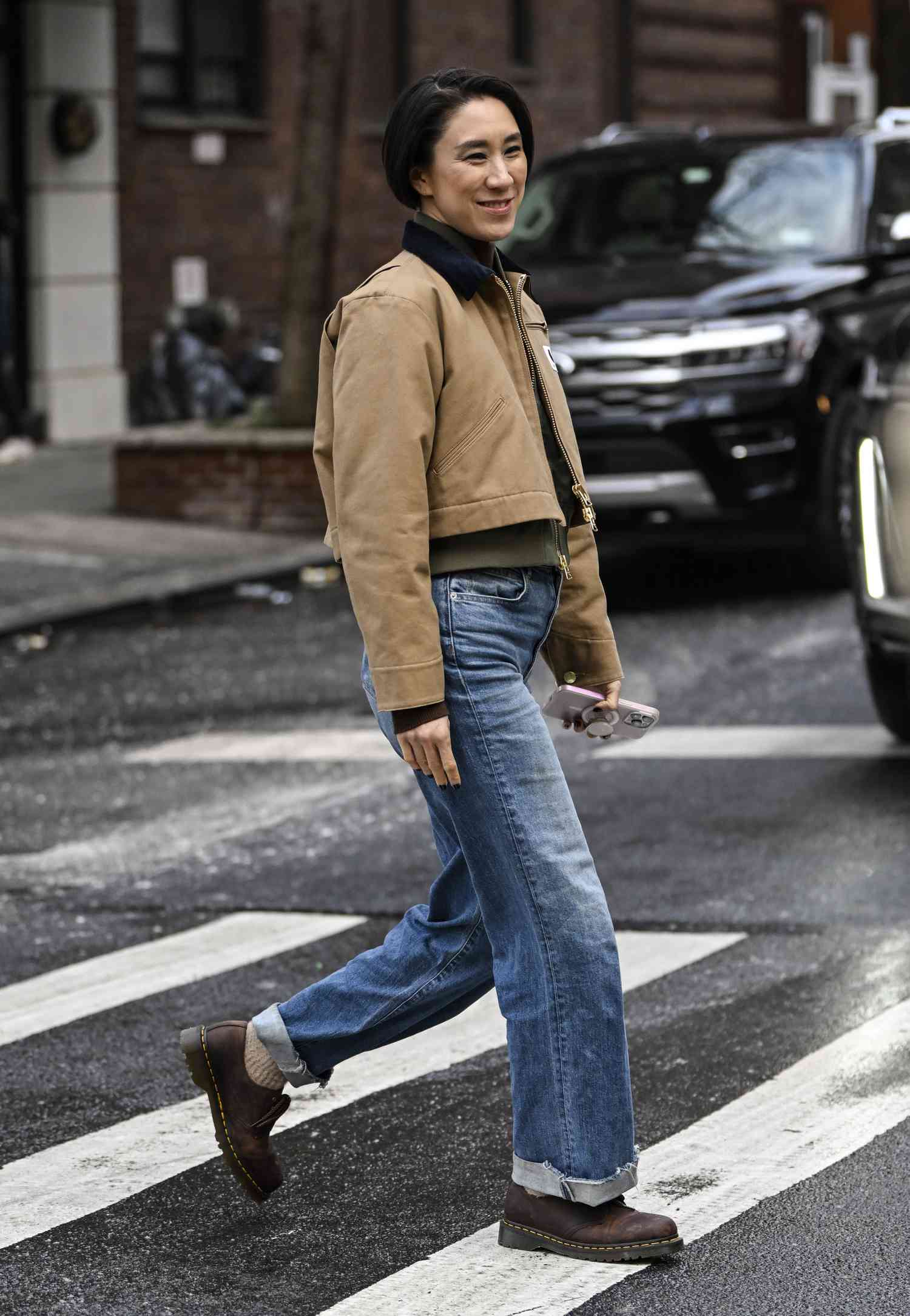 Earthy Tones with a Cropped Jacket — Mom Jeans 2027