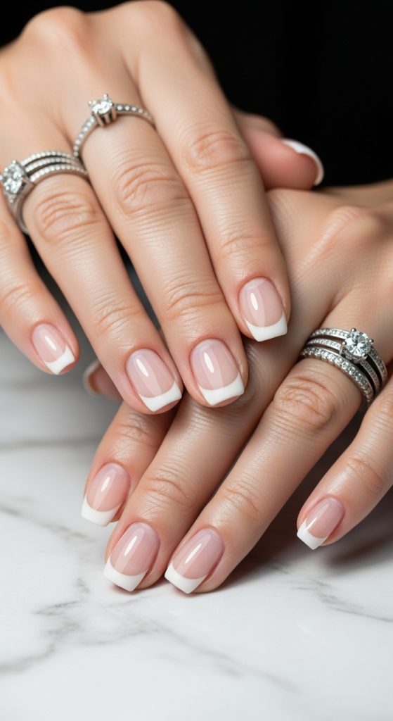 Timeless Short Square French — Nails 2027 for Women Over 40