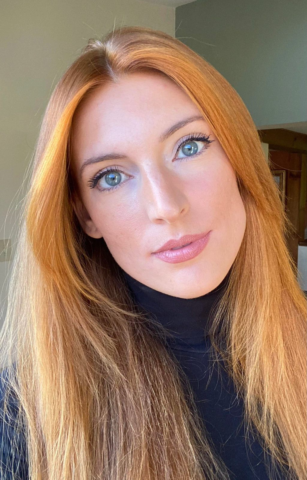 Warm Copper Collarbone Lob With Side Bangs Warm Copper Collarbone Lob With Side Bangs — Copper Penny Hair 2027