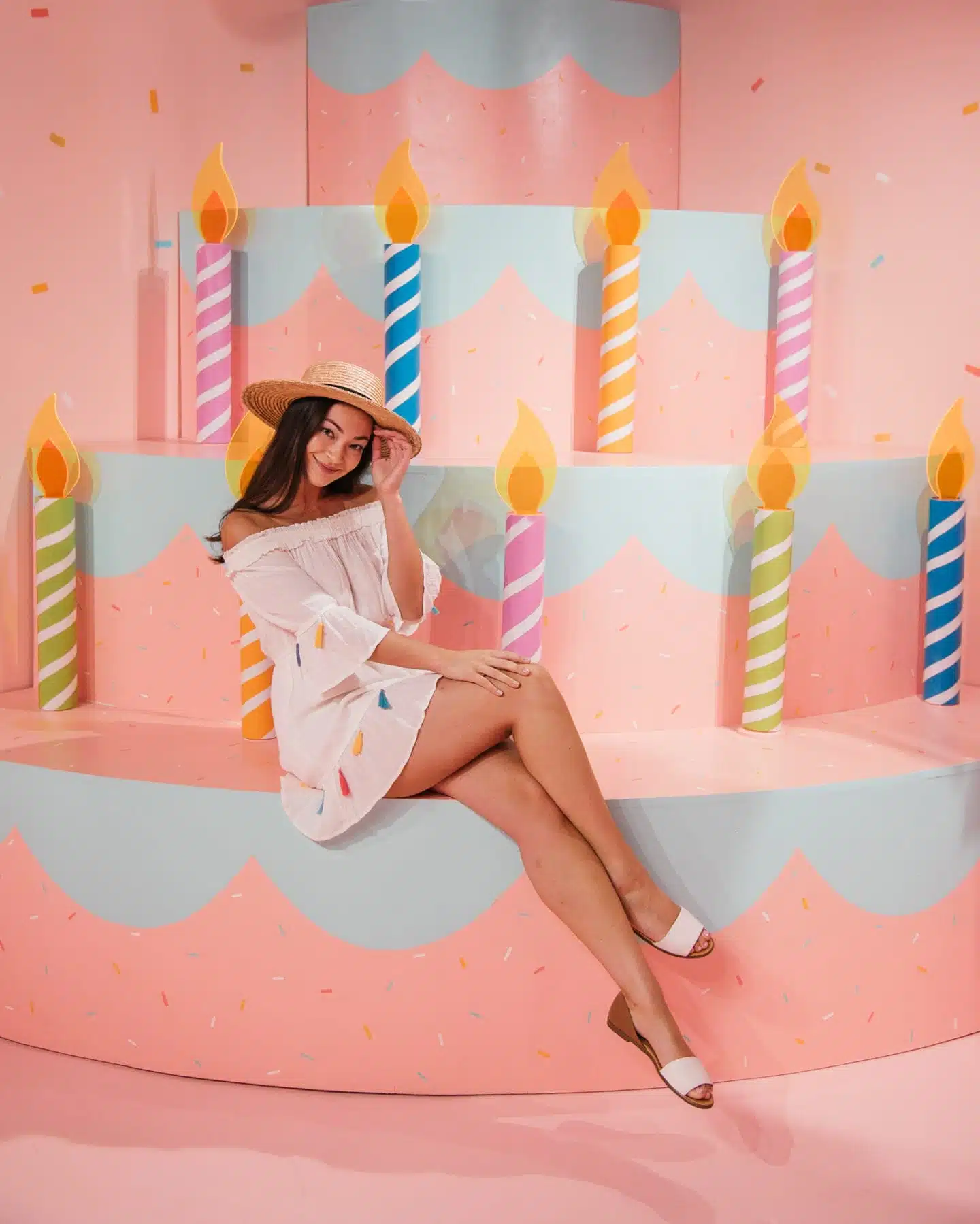 White Wedge Sandals Outfit Idea — Birthday Photoshoot Outfits 2027