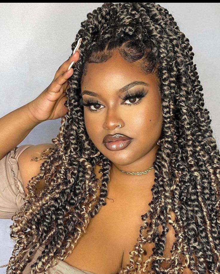 Long Passion Twists with Blonde Highlights Long Passion Twists with Blonde Highlights — Twists Easy Hairstyles 2027