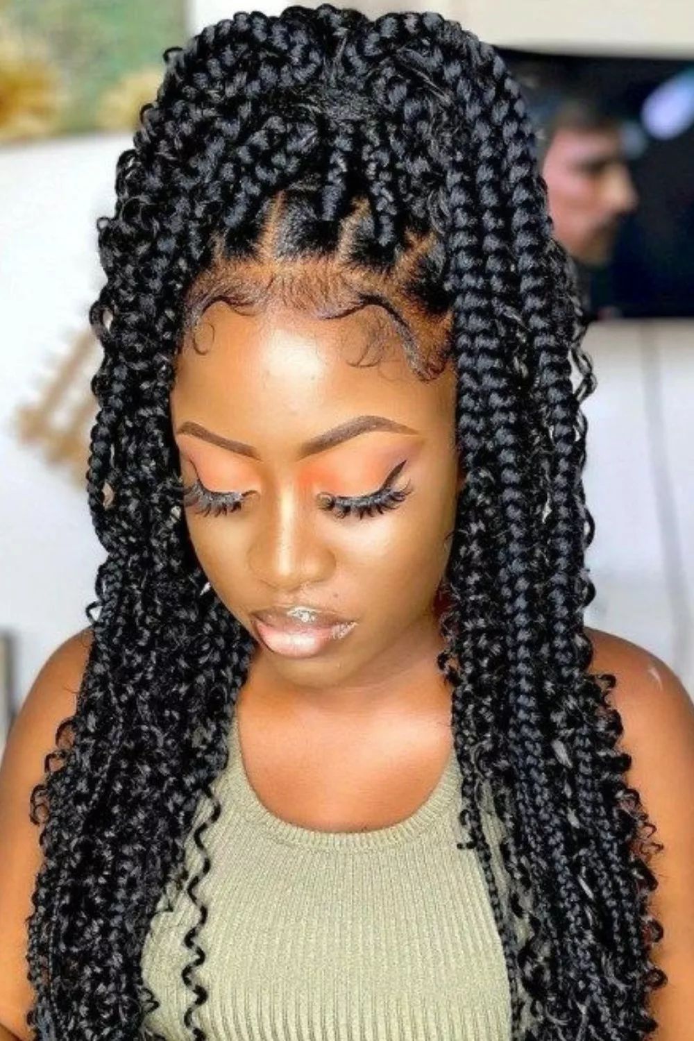 Knotless Braids with Curly Ends — Winter Braid Colors 2027 for Black Women