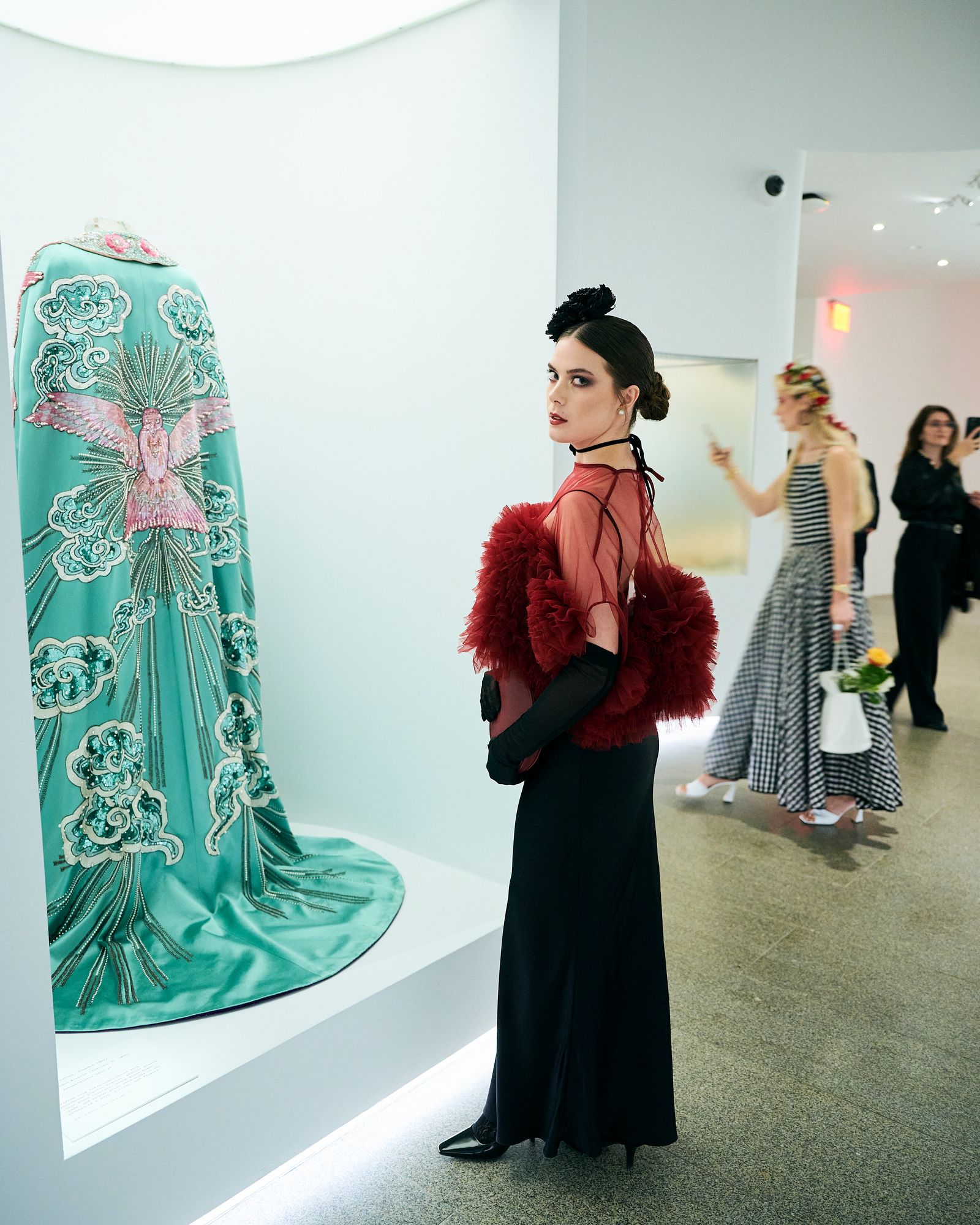 Sheer Ruffled Top and Long Skirt for a Museum Gala Sheer Ruffled Top and Long Skirt for a Museum Gala — Museum Outfits 2027