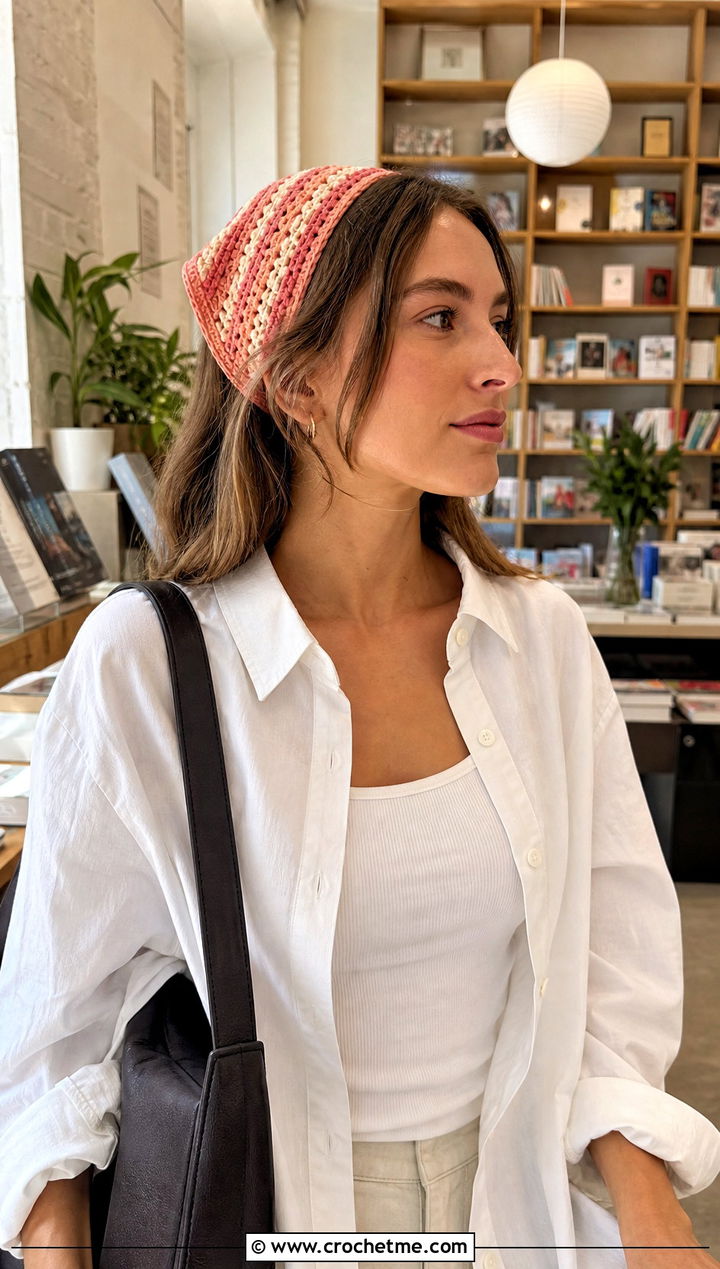 Headband Style: Patterned Bandana with Baseball Cap and Trousers Headband Style: Patterned Bandana with Baseball Cap and Trousers — Bandana Outfits 2027