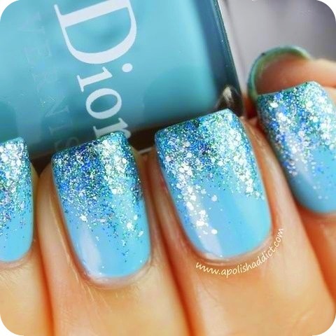 Glossy With Dense Glitter Visual Idea Glossy With Dense Glitter Visual Idea — New Years Eve Nails 2027