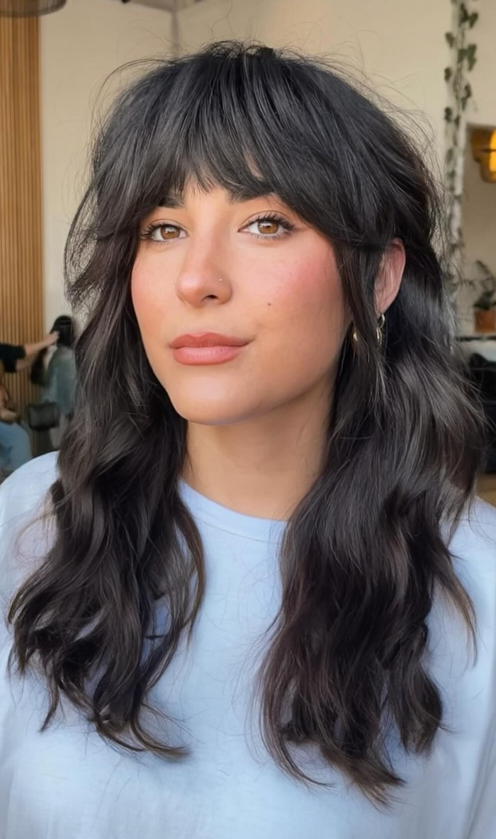 Mid-Back Shag With Wispy Fringe — Bangs 2027 for Oval Face
