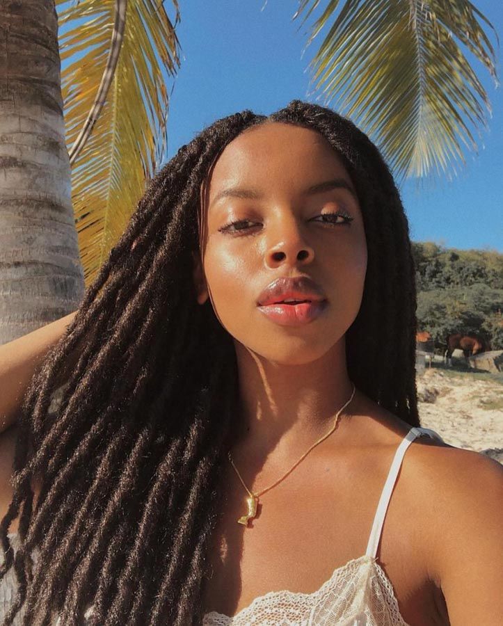 Intricate Dark Brown Dreadlocks for Vacation Intricate Dark Brown Dreadlocks for Vacation — Down Vacation Hairstyles 2027
