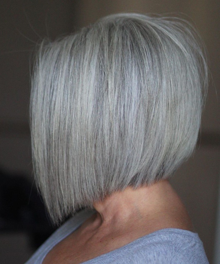 Side View Sleek Blunt Gray Bob Side View Sleek Blunt Gray Bob — Gray Bob 2027