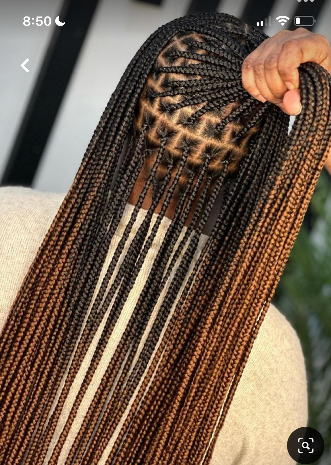 Ombre Two-Tone Mid-Back Braids Ombre Two-Tone Mid-Back Braids — Layered Knotless Braids 2027