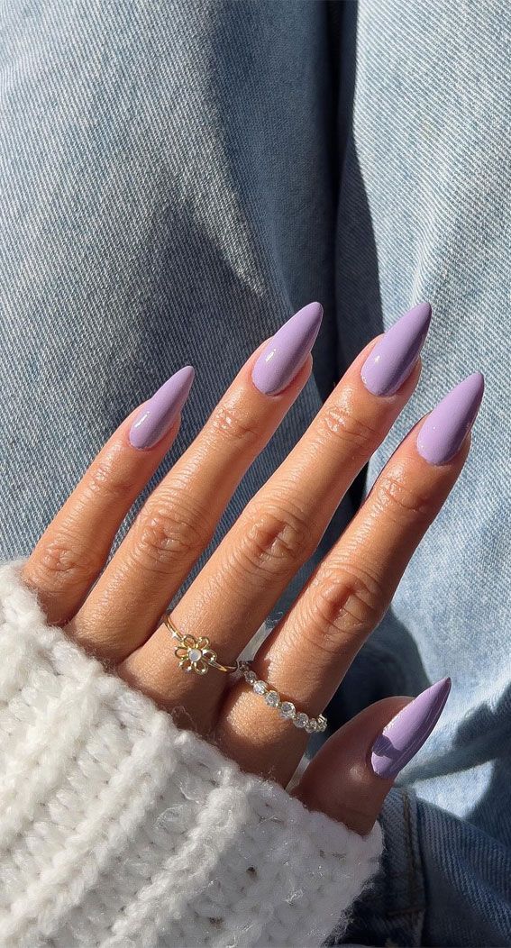 Glossy Visual Idea Glossy Visual Idea — Lavender Stiletto Nails 2027