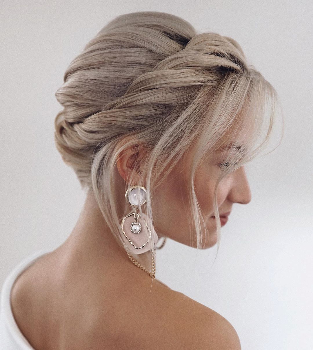 Ash Blonde Bob Twisted Updo with Wisps Ash Blonde Bob Twisted Updo with Wisps — Updos 2027 for Short Hair
