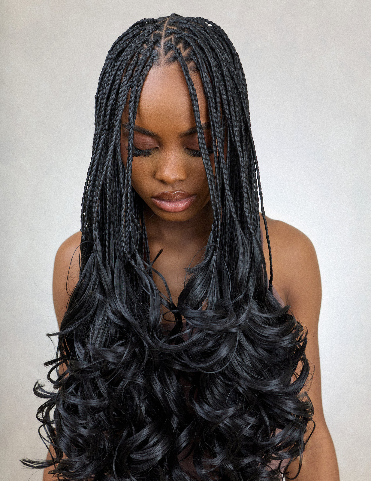 Small Box Braids with Defined Curls Small Box Braids with Defined Curls — Braids 2027 with Curly Ends