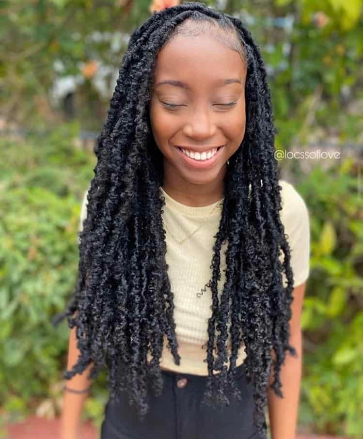 Mid-Back Loose Textured Locs Mid-Back Loose Textured Locs — Distressed Locs 2027