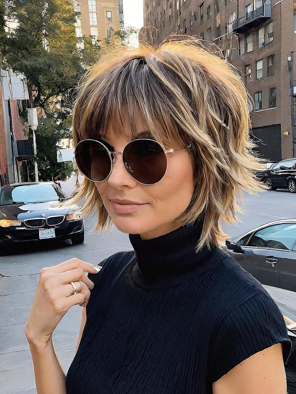 Honey Blonde Bob With Wispy Bangs Honey Blonde Bob With Wispy Bangs — Mini Bob 2027