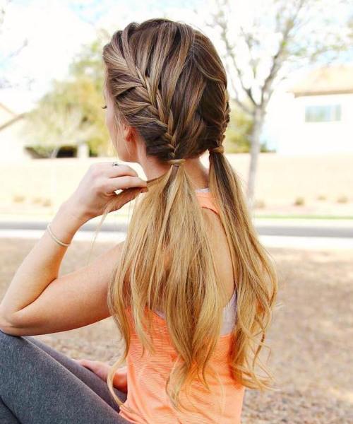 Shoulder-Length Fishtail Braid Ponytail Shoulder-Length Fishtail Braid Ponytail — Game Day Hairstyles 2026