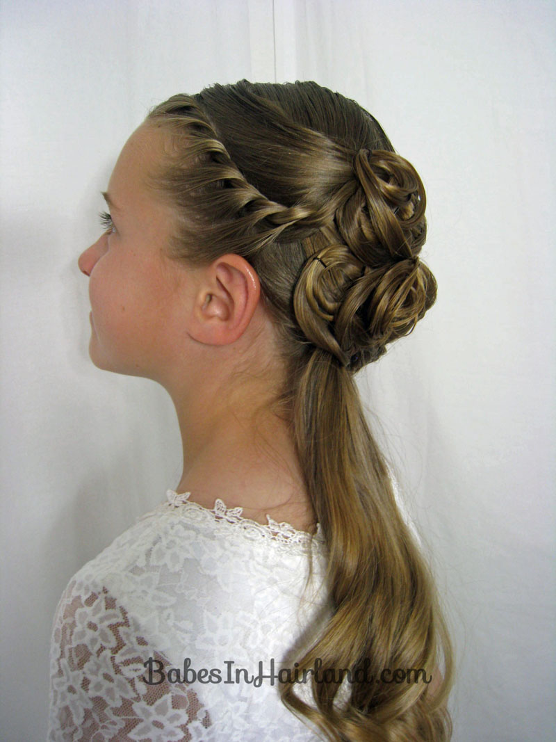 Half-Updo With Braided Rosettes Half-Updo With Braided Rosettes — Sweet 16 Hairstyles 2027