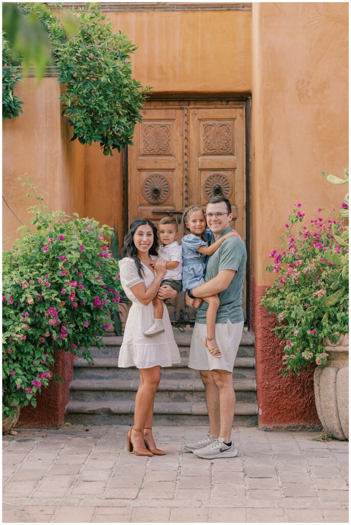 Classic Spring Coordination: White A-line and Olive Polo Classic Spring Coordination: White A-line and Olive Polo — Spring Family Photo Outfits 2027