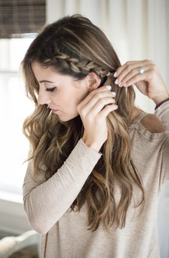 Braid Detail With Caramel Highlights — Half Up Half Down 2027