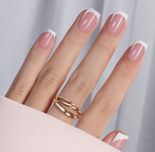 Classic French Medium Square Classic French Medium Square — Wedding Guest Nails 2027