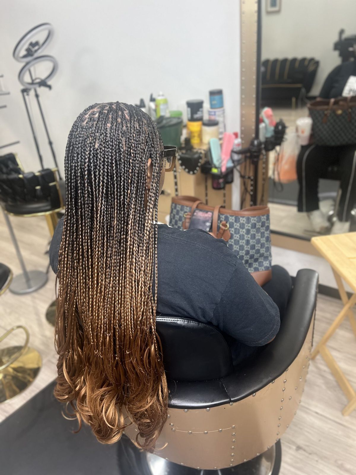 Classic Black to Brown Ombre Knotless Braids — Ombre Knotless Braids 2027