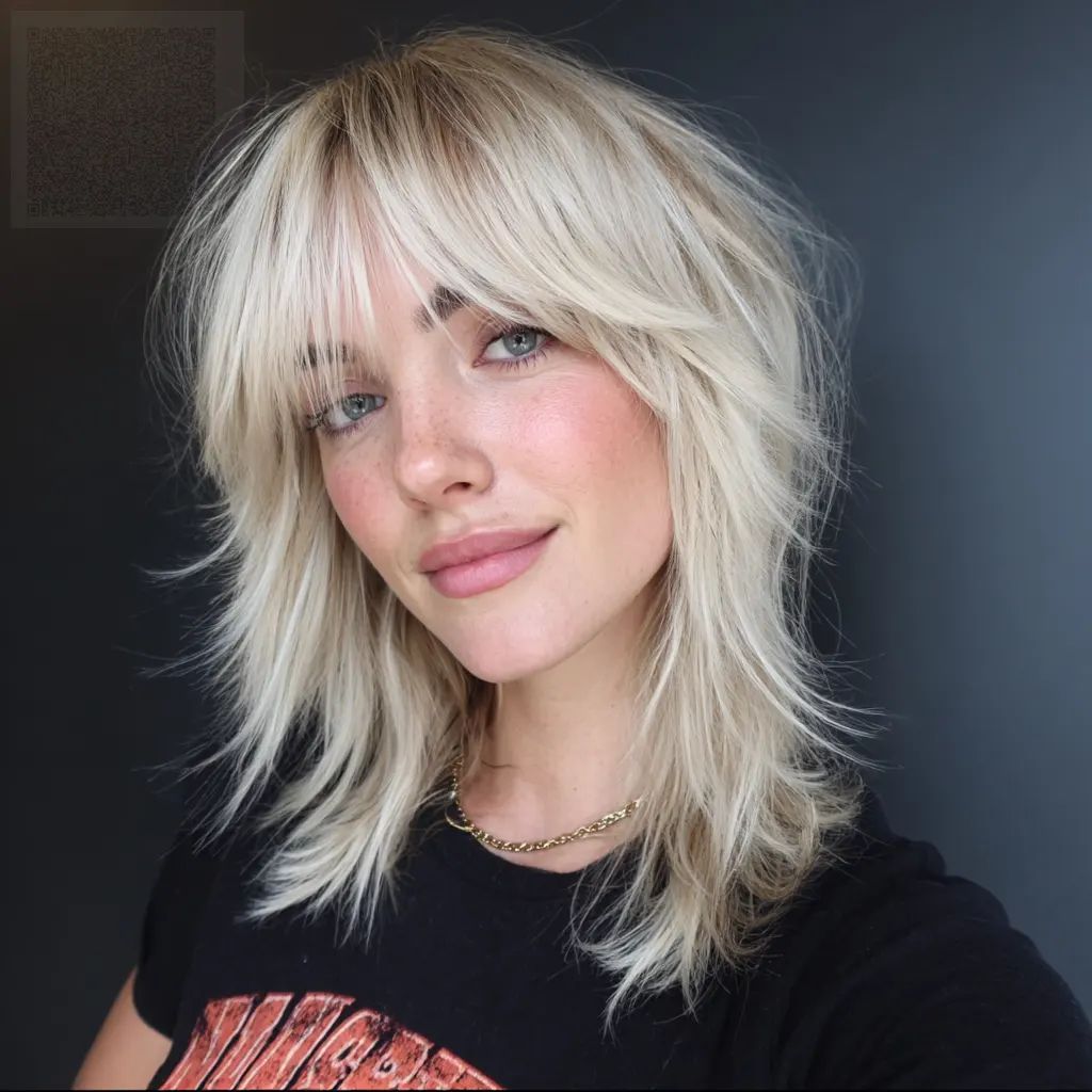 Collarbone Ash Blonde Shag — Evolved Shag 2027