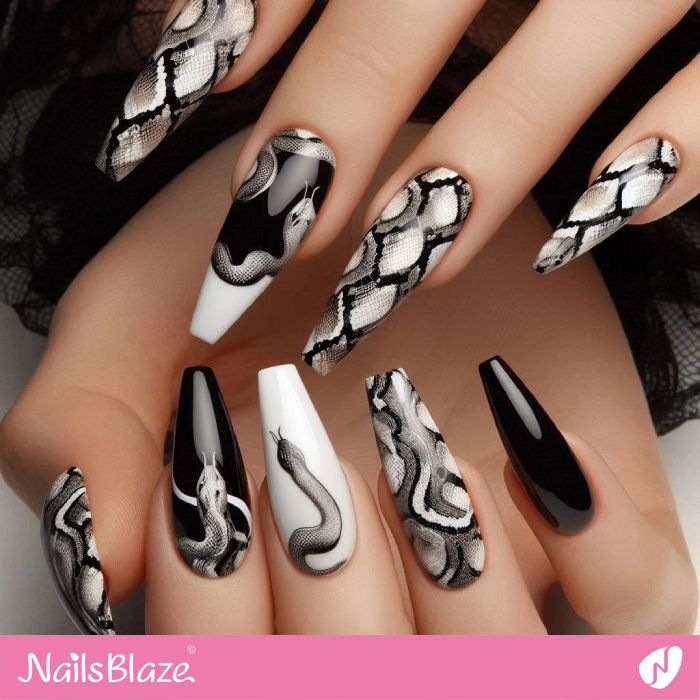 Full Nail Coverage With Snake Print Visual Idea Full Nail Coverage With Snake Print Visual Idea — Snake Print Nails 2027