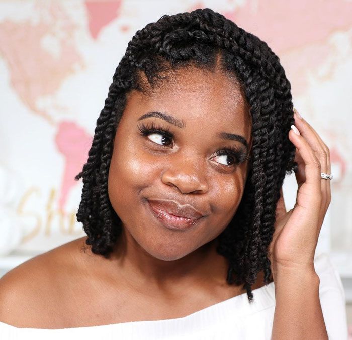 Shoulder Length Two-Strand Twists with Side Bangs Shoulder Length Two-Strand Twists with Side Bangs — Twists Easy Hairstyles 2027
