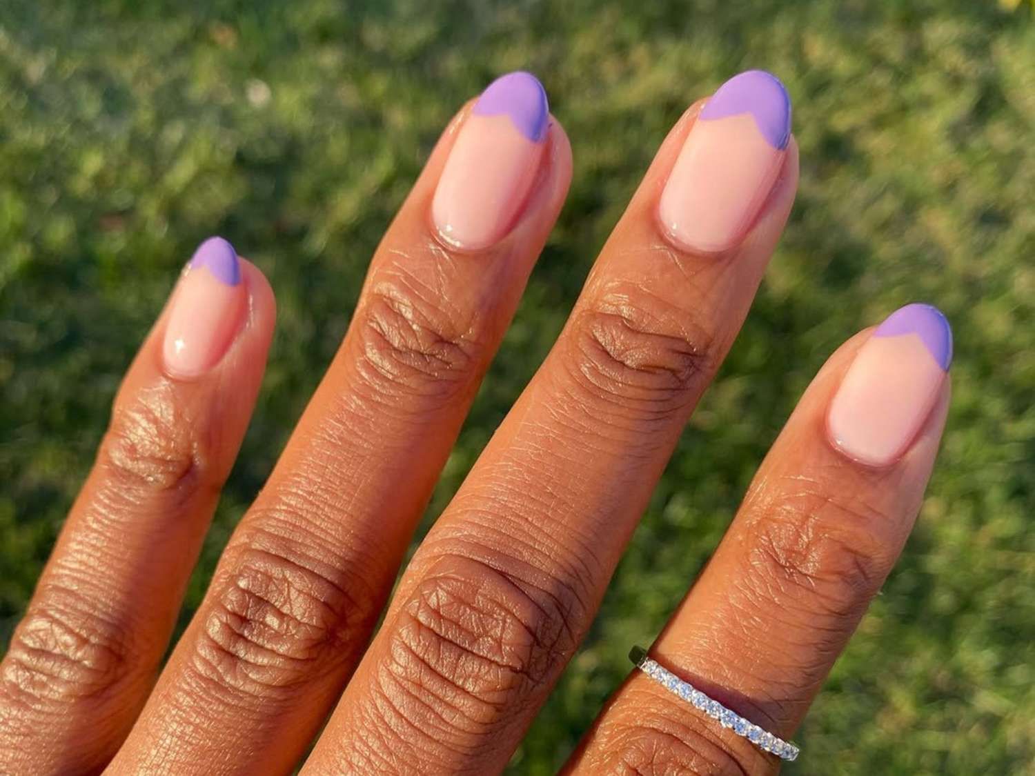 Sheer Nude Pastel Purple French Tip Nails Sheer Nude Pastel Purple French Tip Nails — Pastel Purple Nails 2027