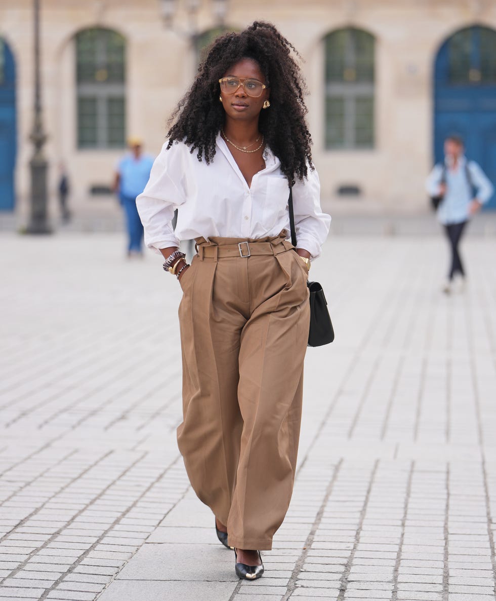Sophisticated Brown Trousers with White Shirt — Beige Spring Outfits 2027