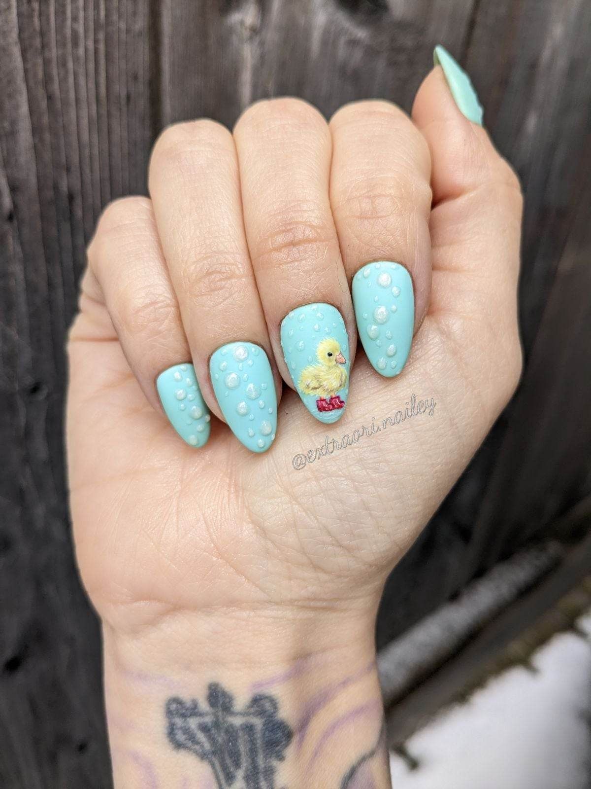 Short Almond Matte Duck Art Nails Short Almond Matte Duck Art Nails — Blue Duck Nails 2027