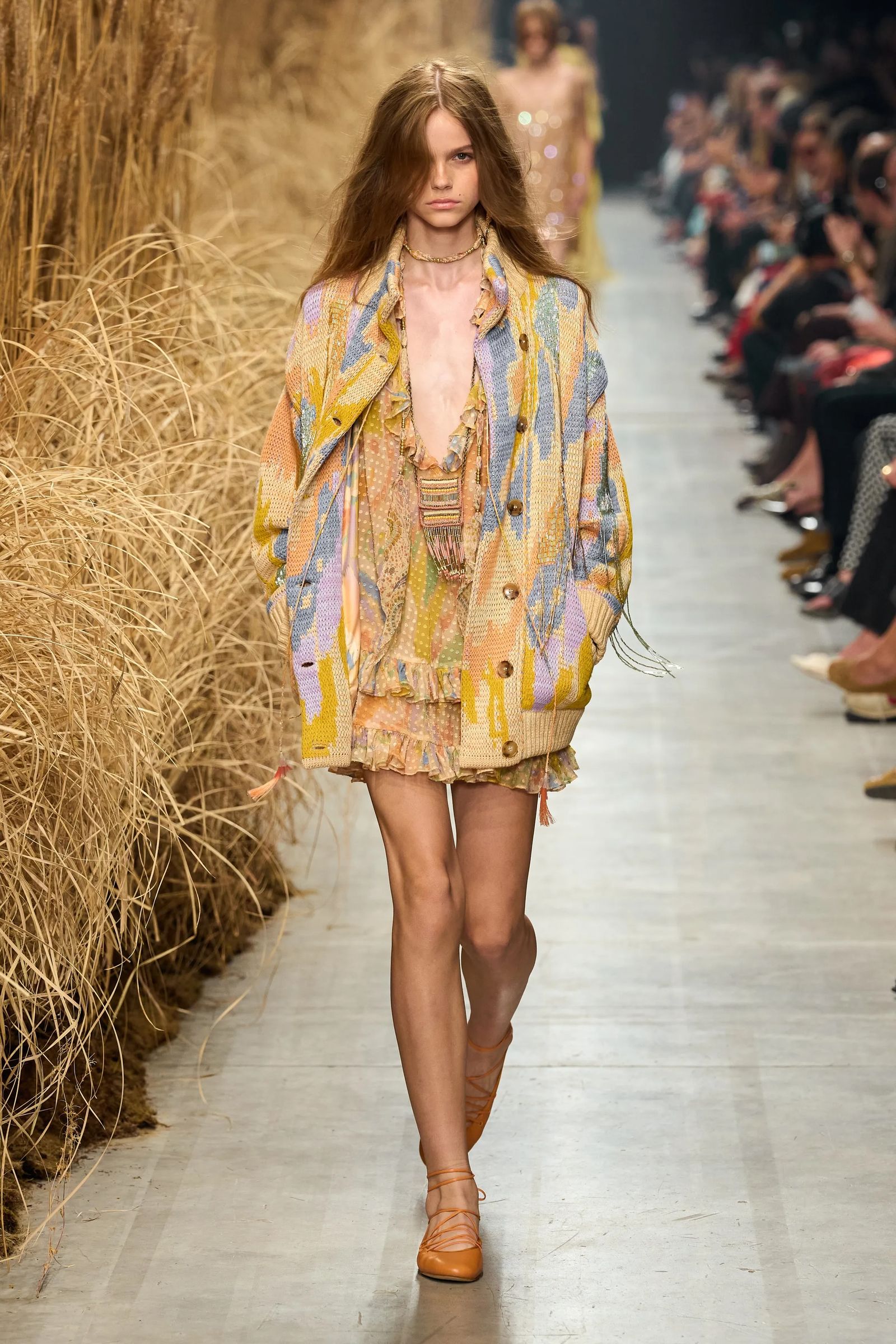 Patchwork Cardigan and Mini Dress: Bohemian Spring Vibes Patchwork Cardigan and Mini Dress: Bohemian Spring Vibes — Spring Outfit Trends 2027