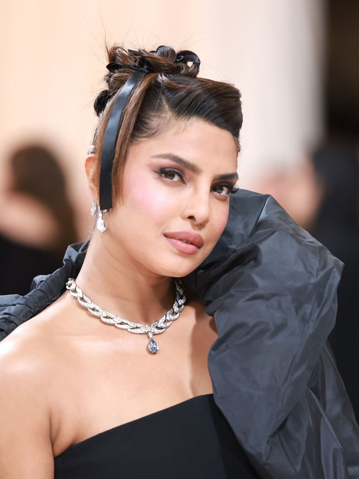 Elegant Updo With Woven Black Ribbon Elegant Updo With Woven Black Ribbon — Coquette Hairstyles 2027