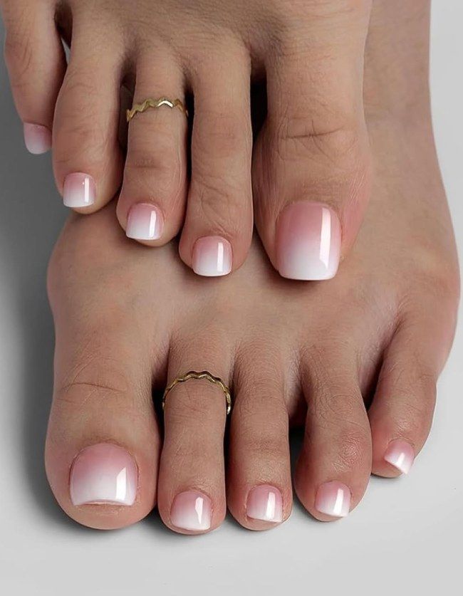 Ombre Design On All Visible Nails Visual Idea Ombre Design On All Visible Nails Visual Idea — Light Pink Toe Nails 2027