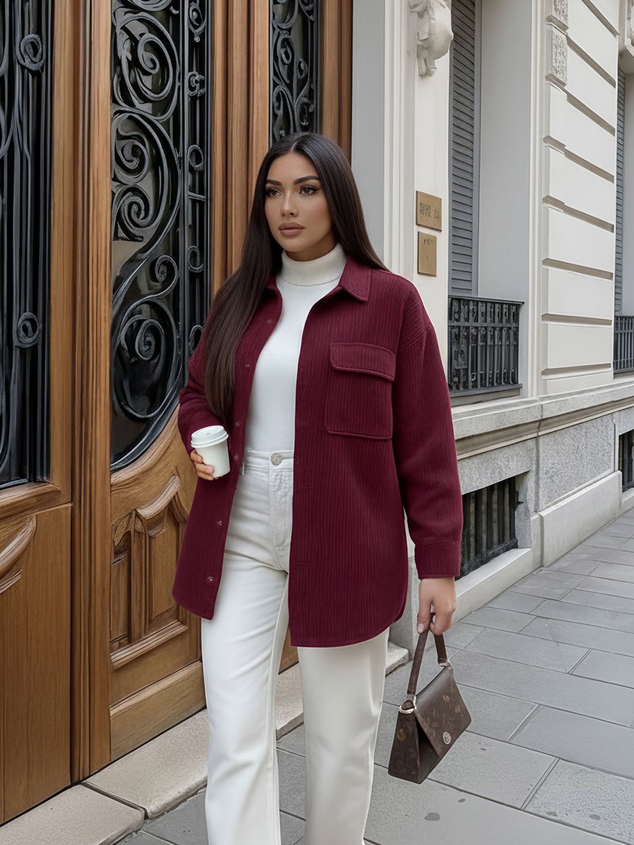 Tan Suede Shacket with Shorts and Loafers — Shacket Outfits 2027