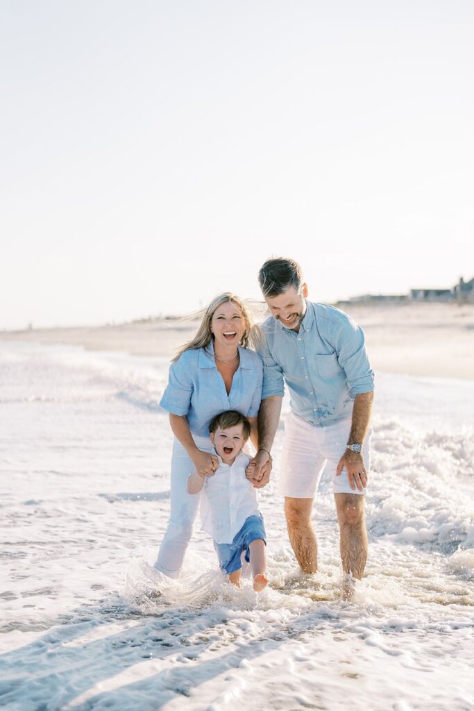 Coastal Breeze: Matching Light Blue Shirts and White Shorts Coastal Breeze: Matching Light Blue Shirts and White Shorts — Spring Family Photo Outfits 2027