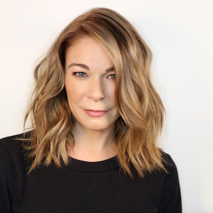 Honey Blonde Lob With Soft Waves Honey Blonde Lob With Soft Waves — Haircuts 2027 for Women Over 50