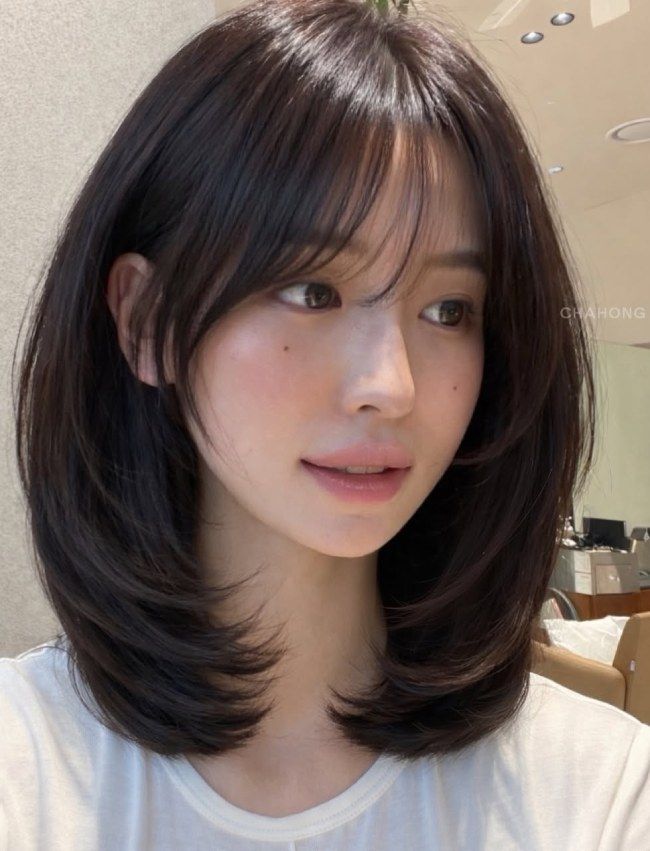 Layered Lob With Wispy Bangs Layered Lob With Wispy Bangs — Subtle Layered Haircut 2027
