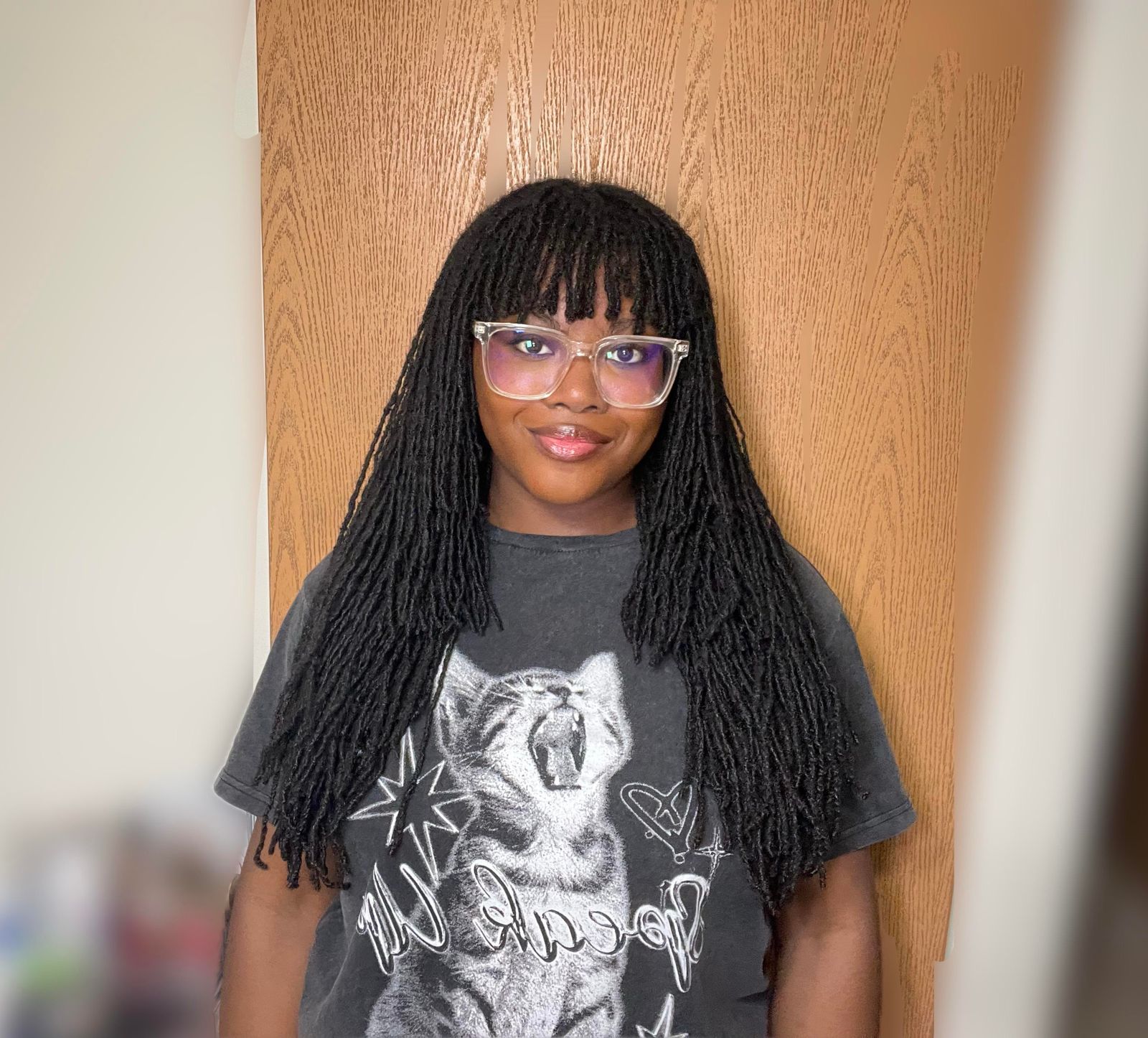 Mid Back Layers With Blunt Bangs Mid Back Layers With Blunt Bangs — Microlocs Locs 2027