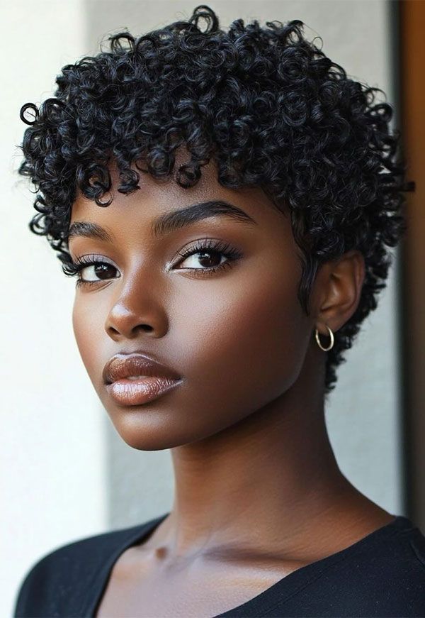 Black Pixie With Tight Curls Black Pixie With Tight Curls — Pixie 2027 for Curly Hair
