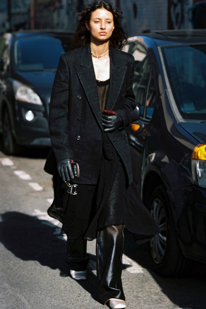 Oversized Denim Blazer Over Black for a Chic Work Look — Spring Outfits 2027 for Work